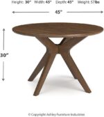 Signature Design by Ashley Lyncott Traditional Round Dining Room Table, Seats up to 4, Brown - Image 4