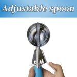 Stainless Steel Ice Cream Scoop Set Dishers Scoops Cookie Scoop Set Food Scoop, Right Handed Scoop, Blue Handle (2.48 Inch) - Image 5