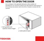 TOSHIBA ML-EM45P(BS) Countertop Microwave Oven with Smart Sensor and Position Memory Turntable, Function, 1.6 Cu.ft 13.6" Removable Black Stainless Steel, 1200W - Image 8