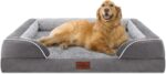 Comfort Expression Orthopedic Dog Bed for Extra Large Dogs 42x30 Inch, Waterproof Supportive Egg Crate Foam XL Pet Bed with Removable Bolsters, Dog Couch with Washable Cover & Non-Slip Bottom, Grey - Image 2