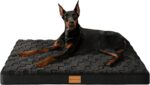 Patas Lague Orthopedic Dog Bed Large Sized Dog 36''X24'', Waterproof Soft Comfortable Egg Crate Foam Large Pet Beds Crate Mat with Removable Washable Cover and Nonskid Bottom, Black - Image 2