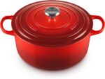 Le Creuset Enameled Cast Iron Signature Round Dutch Oven, 7.25 qt., Cerise - Image 2