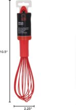 Chef Craft Premium Silicone Wire Cooking Whisk, 10.5 Inch, Red - Image 9