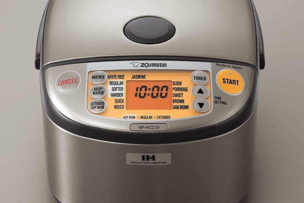 6194WF5gPKL._AC_SL1066_.jpg Zojirushi NP-HCC10XH Induction Heating System Rice Cooker and Warmer, 1 L, Stainless Dark Gray - Image 4
