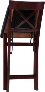 Linon Triena X Back Folding Counter Stool, Brown - Image 18