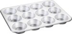 Nordic Ware Natural Aluminum Commercial Muffin Pan, 12 Cup - Image 2