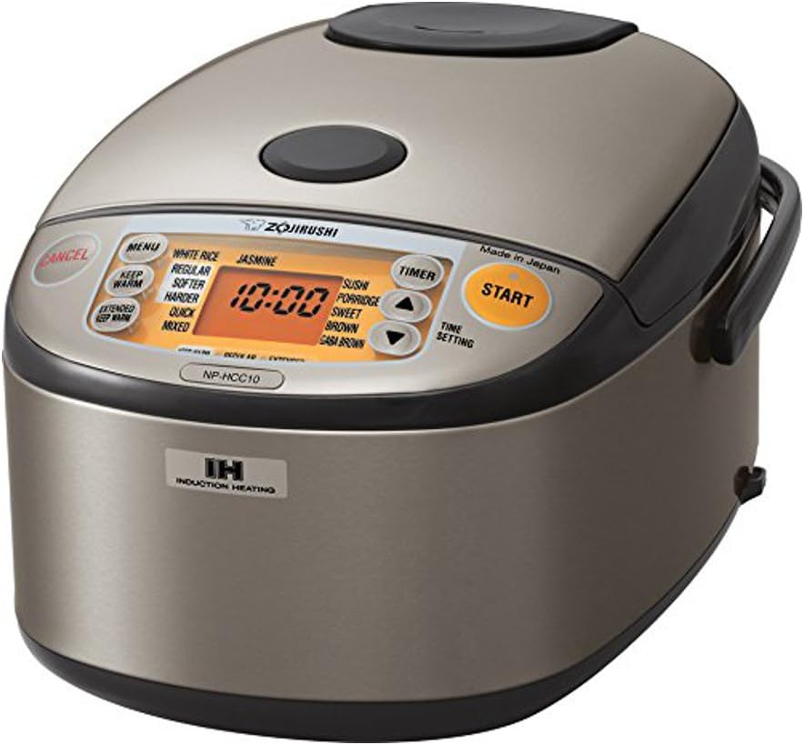 61PlRJPI5UL._AC_SL1075_.jpg Zojirushi NP-HCC10XH Induction Heating System Rice Cooker and Warmer, 1 L, Stainless Dark Gray - Image 2