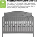 Oxford Baby North Bay 4-in-1 Convertible Baby Crib, Dove Gray, GreenGuard Gold Certified - Image 7