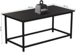 SAYGOER Black Coffee Table Simple Modern Rectangular Center Table Open Space Minimalist for Living Room Home Office Industrial Cocktail Tables, Easy Assembly, 39.37 x 19.69 x 17.72 - Image 4