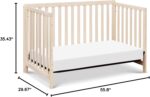 Carter's by DaVinci Colby 4-in-1 Convertible Crib - GREENGUARD Gold Certified Convertible Baby Crib to Toddler Bed, Daybed, Full-Size Bed - Wooden Baby Bed w/Four Adjustable Heights - Washed Natural - Image 9
