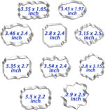 Frame Cookie Cutters 10pcs Stainless Steel Plaque Cookie Cutter Difference Shapes, DIY Fondant Cutters Tiles Metal Pancake Molds for Biscuit Wedding Baking Decorations Holiday Birthday Party - Image 7