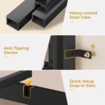 ADORNEVE Low Bunk Bed Twin Over Twin with Storage Bookshelves, 2 Drawers & Power Outlet, LED Metal Floor Bunk with Full-Length Guardrail & Metal Slats, No Box Spring Needed, for Kids, Black - Image 8