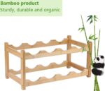 Wine Rack 8 Bottle 2-Tier Eco-Friendly Bamboo Wine Storage Easy-Assembly Space-Saving for Wine Lovers,Kitchen Wine Organizer for Countertop,Pantry, Home,Room Decor,Bar - Image 6