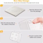 SMARTAKE 13-Piece Drawer Organizers with Non-Slip Silicone Pads, 5-Size Desk Bathroom Drawer Organizer Trays Storage Tray for Makeup, Jewelries, Utensils in Bedroom Dresser, Office and Kitchen, Clear - Image 8