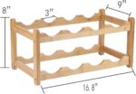Wine Rack 8 Bottle 2-Tier Eco-Friendly Bamboo Wine Storage Easy-Assembly Space-Saving for Wine Lovers,Kitchen Wine Organizer for Countertop,Pantry, Home,Room Decor,Bar - Image 8