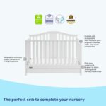 Graco Solano 4-in-1 Convertible Crib with Drawer Combo (White) – GREENGUARD Gold Certified, Includes Full-Size Nursery Storage Drawer, Converts to Toddler Bed and Full-Size Bed - Image 6