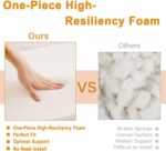 Round Pouf Ottoman 20 x 20 x 14 Inches Boho Floor Poof Home Decor Floor Pouffe Ottoman Foot Rest for Couch Sofa Bean Bag Chairs Living Room Bedroom Gray - Image 4