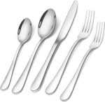 Silverware Set, Briout Flatware Set Service for 4 Stainless Steel Cutlery Set 20 Piece Include Upgraded Knife Spoon Fork Mirror Polished, Dishwasher Safe - Image 2