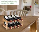 Wine Rack 8 Bottle 2-Tier Eco-Friendly Bamboo Wine Storage Easy-Assembly Space-Saving for Wine Lovers,Kitchen Wine Organizer for Countertop,Pantry, Home,Room Decor,Bar - Image 4