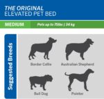 Coolaroo Original Elevated Dog Bed - Breathable Off-The-Ground Pet Bed with Cooling Fabric, Joint Relief & Moisture-Resistant Fabric, 100% Recyclable, Easy Clean, Grey, Medium - Image 7
