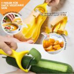 GANNK Vegetable Potato Peelers for Kitchen, Y Peeler for Apple Fruit Carrot Zucchini Cucumber Potatoes, Good Grip Veggie Peeler Makes Peeling Very Easy - Image 3