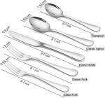 Silverware Set, Briout Flatware Set Service for 4 Stainless Steel Cutlery Set 20 Piece Include Upgraded Knife Spoon Fork Mirror Polished, Dishwasher Safe - Image 3