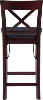 Linon Triena X Back Folding Counter Stool, Brown - Image 16