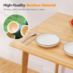 HOOBRO Bamboo Dining Table, Square Dining Table for 2, 27.6" Kitchen Table for Small Space, Writing Table, Easy to Assemble, for Dining Room, Living Room, Office, Kitchen, Natural YL70CZ01G1 - Image 7