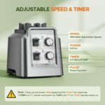 Blender for Smoothies, 2-in-1 Blender & Grinder Combo, Smoothie Maker, 68 Oz Pitcher, BPA-Free Countertop Blenders for Ice Crushing, Frozen Fruit, 1800 Watts - Image 4