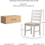 Signature Design by Ashley Skempton Modern Farmhouse Dining Room Chair, 2 Count, Whitewash - Image 4