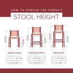 Linon Triena X Back Folding Counter Stool, Brown - Image 20