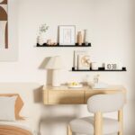 4 Pack Floating Shelves for Wall Storage, Metal Black Hanging Shelves for Living Room/Kitchen/Bedroom/Bathroom Decor, Set of 4 Organizer for Display, Book & Perfume Shelf Wall Mounted - Image 7