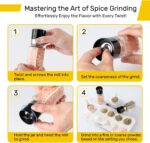 AOZITA 14 Pcs Spice Jars with Bamboo Lids - 4oz Square Spice Bottles with Spice Labels, Shaker Lids, Funnel - Image 7