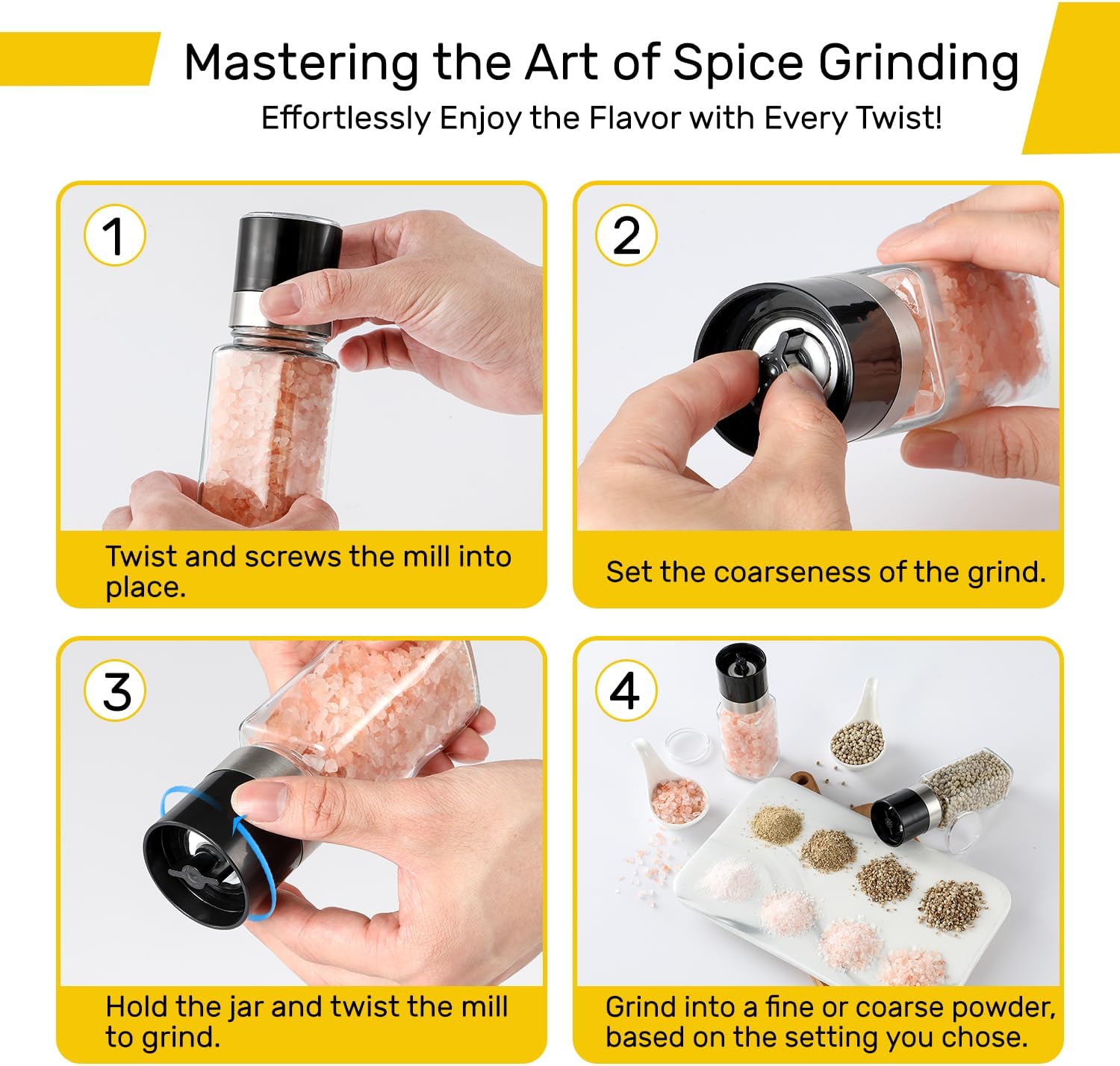 711gaIwQpZL._AC_SL1500_.jpg AOZITA 14 Pcs Spice Jars with Bamboo Lids - 4oz Square Spice Bottles with Spice Labels, Shaker Lids, Funnel - Image 7