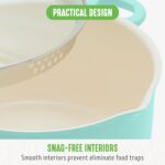 GreenLife 6QT Nonstick Stockpot with Straining Lid, Soft Grip, PFAS-Free Ceramic, Pour Spout, Multipurpose Cooking Pot, Sauces & Soups, Milk Pan, Stay-Cool Handles, Dishwasher & Oven Safe, Turquoise - Image 7