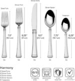 Mikasa Harmony 65-Piece Flatware Set for 12, 18/10 Stainless Steel Silverware with Forks, Knives, Spoons, and Serving Utensils, Elegant Design - Image 10