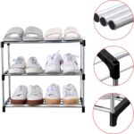 Stackable Small Shoe Rack, Entryway, Hallway and Closet Space Saving Storage and Organization (3-Tier, Black) - Image 6
