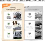 Comfort Expression Orthopedic Dog Bed for Extra Large Dogs 42x30 Inch, Waterproof Supportive Egg Crate Foam XL Pet Bed with Removable Bolsters, Dog Couch with Washable Cover & Non-Slip Bottom, Grey - Image 5