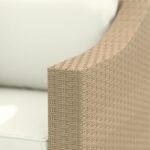 Outsunny 3 Seater Patio Sofa, Wicker Sofa with Cushions, Outdoor Furniture Rattan Couch with 2 Throw Pillows, Deep Seating, for Garden, Backyard, Porch, Cream White - Image 10