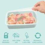Bentgo Prep - 20-Piece 1-Compartment Reusable Meal Prep Containers with Lids, PFAS & BPA Free Materials, Durable, Microwave, Freezer, & Dishwasher Safe To Go Food Storage (Mint) - Image 5