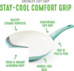 GreenLife 6QT Nonstick Stockpot with Straining Lid, Soft Grip, PFAS-Free Ceramic, Pour Spout, Multipurpose Cooking Pot, Sauces & Soups, Milk Pan, Stay-Cool Handles, Dishwasher & Oven Safe, Turquoise - Image 4
