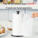 Paper Towel Holder, Black Kitchen Towels Holder, Countertop Paper Towel Holders for Kitchen Roll Holder, Steady Paper Holder Countertop with Solid Weighted Base - Image 6