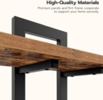 HOOBRO Floating Shelves, 15 Inch Wall Shelf Set of 2, Wall Mounted Storage Shelves 2-Tier, Hanging Bathroom Shelves, for Living Room, Bedroom, Bathroom, Kitchen, Rustic Brown and Black BF32BJ01 - Image 6