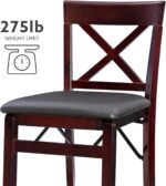 Linon Triena X Back Folding Counter Stool, Brown - Image 5