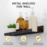 4 Pack Floating Shelves for Wall Storage, Metal Black Hanging Shelves for Living Room/Kitchen/Bedroom/Bathroom Decor, Set of 4 Organizer for Display, Book & Perfume Shelf Wall Mounted - Image 9