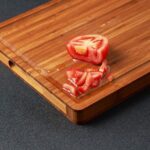 Bamboo Wood Cutting Board for Kitchen, 1" Thick Butcher Block, Cheese Charcuterie Board, with Side Handles and Juice Grooves, 16x11" - Image 6