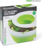 PrepWorks 3 Qt Collapsible Salad Spinner – Space-Saving, Easy-to-Use, BPA-Free, for Quick Salad Washing & Drying, Dishwasher Safe - Image 9
