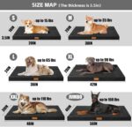 Patas Lague Orthopedic Dog Bed Large Sized Dog 36''X24'', Waterproof Soft Comfortable Egg Crate Foam Large Pet Beds Crate Mat with Removable Washable Cover and Nonskid Bottom, Black - Image 7