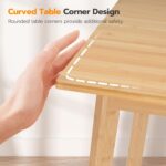 HOOBRO Bamboo Dining Table, Square Dining Table for 2, 27.6" Kitchen Table for Small Space, Writing Table, Easy to Assemble, for Dining Room, Living Room, Office, Kitchen, Natural YL70CZ01G1 - Image 8