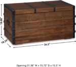 Signature Design by Ashley Kettleby Storage Trunk, Dark Brown - Image 4